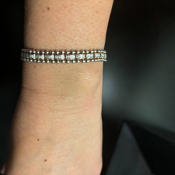 LAGOS CAVIAR SPARK DIAMOND LINK BRACELET 7mm - Picture 2 of 7